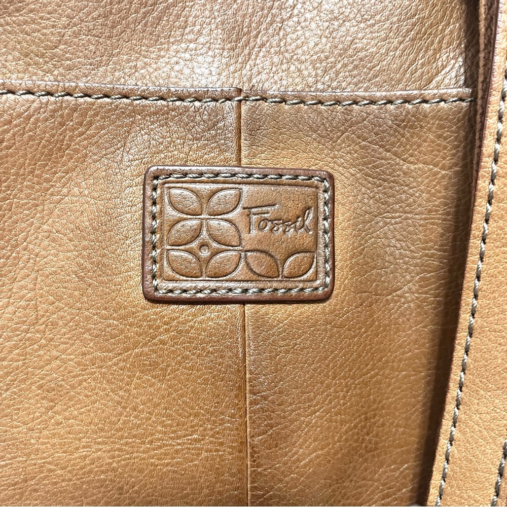Fossil Y2K Brown Leather Crossbody Travel Multi Pocket Purse - Picture 5 of 13